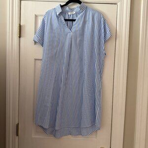 AVARA XL pinstripe blue/white dress
